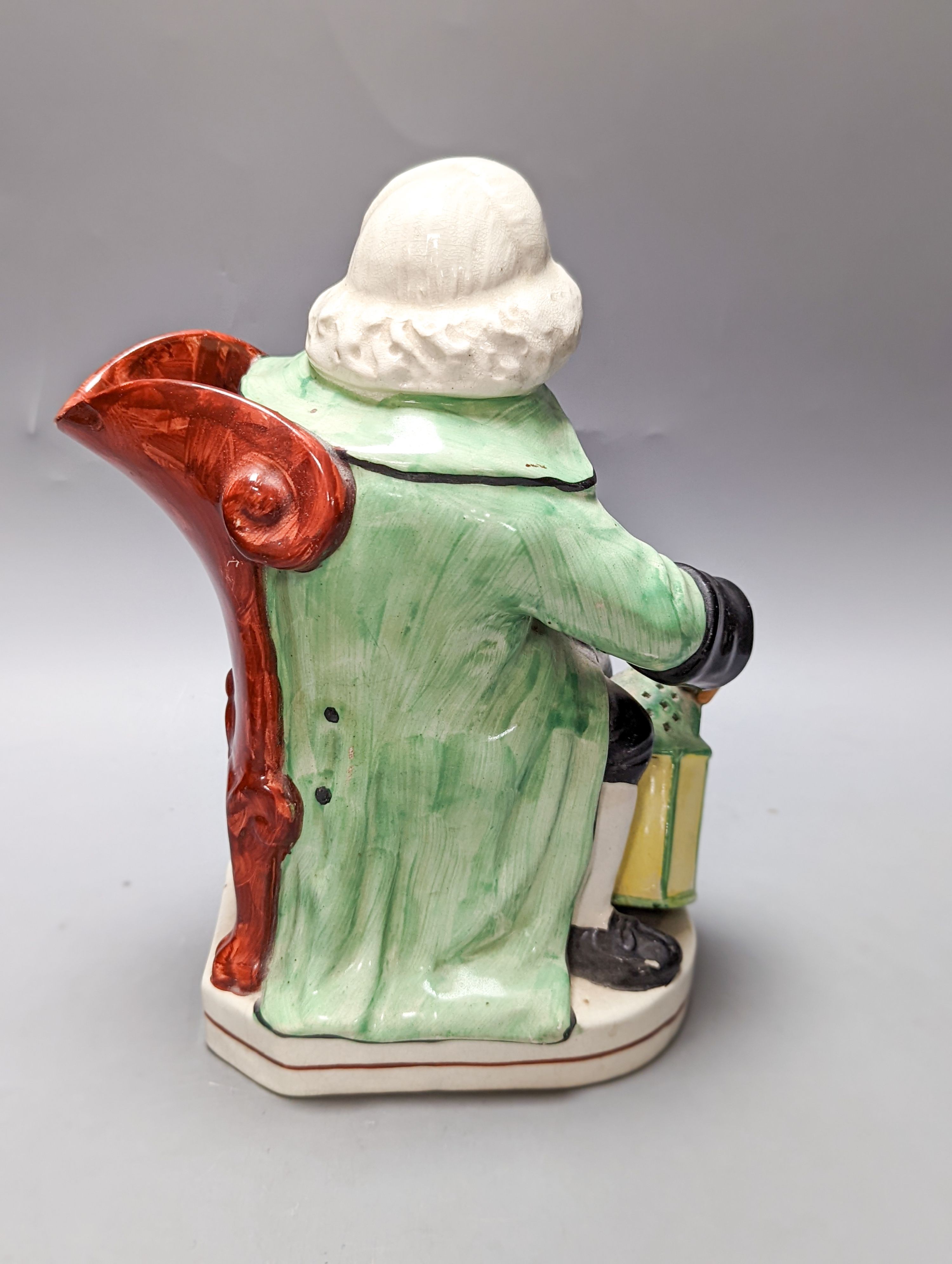 A Victorian earthenware character jug, The old lamp lighter 23cm